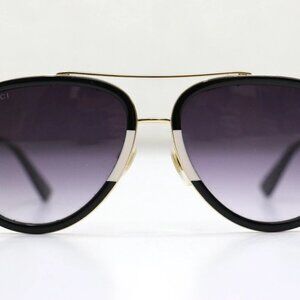 GUCCI GG062S 006 Black/White Fashion Aviator 140mm 57-17mm Sunglasses
